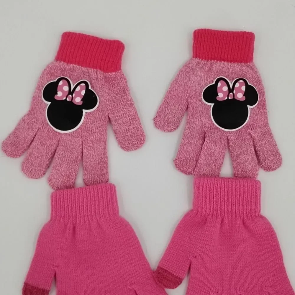 Head & Disney Pink and Magenta Kids Mittens Gloves Three Pair